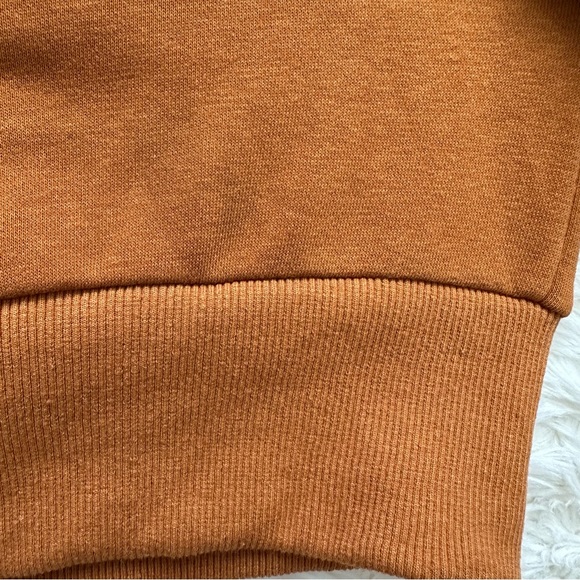 Carbon38 Sweatshirt Macrame Shoulder Pullover Long Sleeve Caramel Cafe XS - Picture 14 of 14